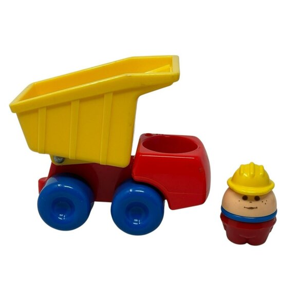 LITTLE TIKES Lot 4 Chunky Vehicles Toddle Tots Figures Tanker Dump Truck Car - Picture 3 of 13